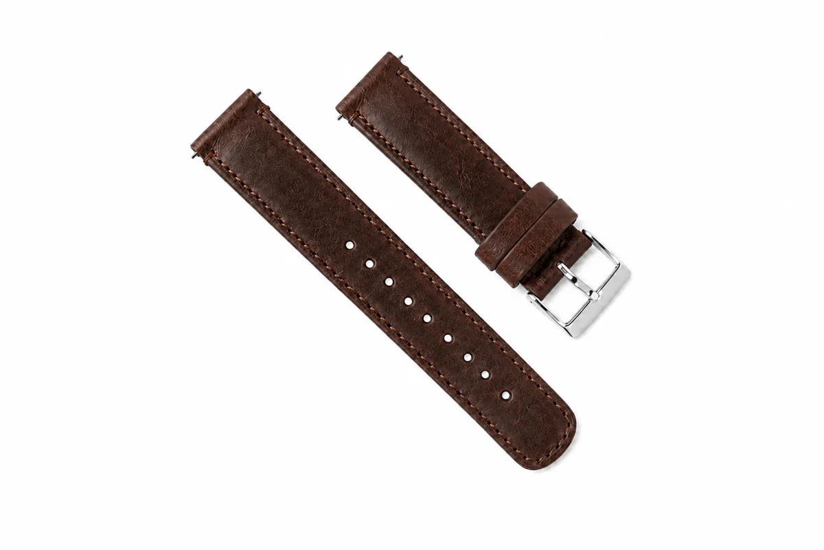 Barton Genuine French Calfskin Chocolate Brown Leather CSQR-DBROWN-19