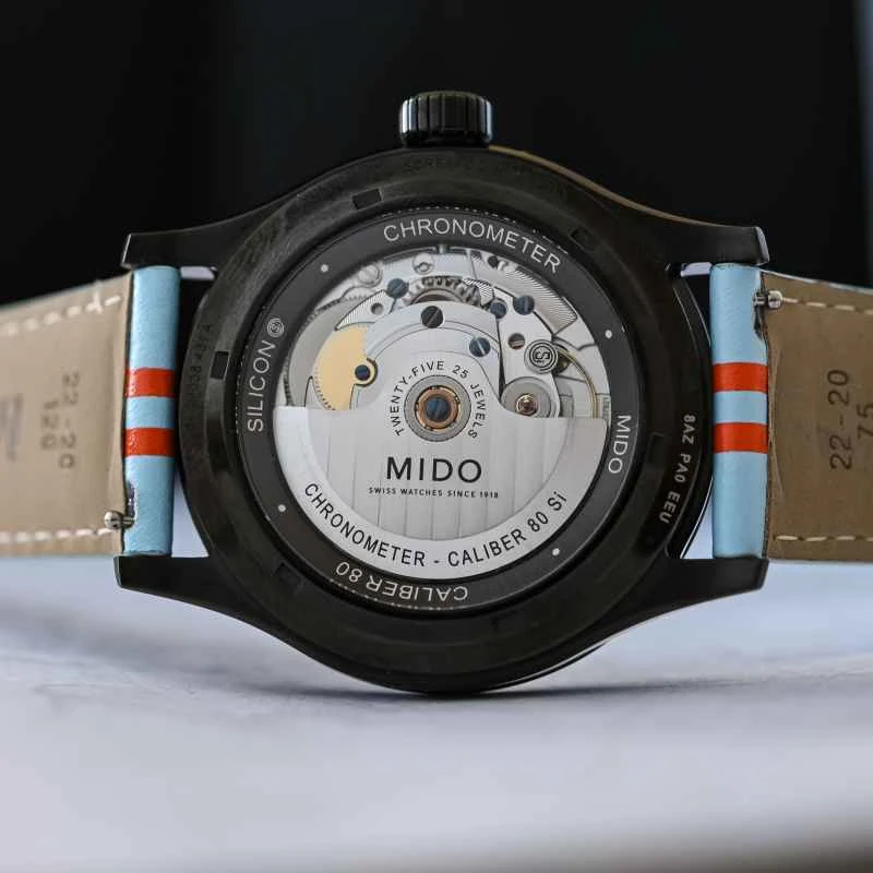 Mido-Multifort-Chronometer1-Racer-black-PVD-Geneva-Stripe-Dial-Orange-and-light-blue-review-6.jpg