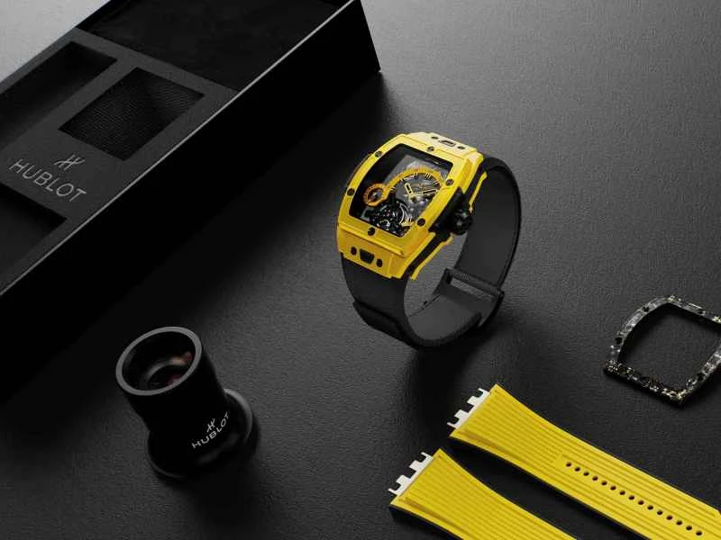 HUBLOT宇舶表BIG BANG灵魂陀飞轮五日动力储存黄色魔力腕表.jpg