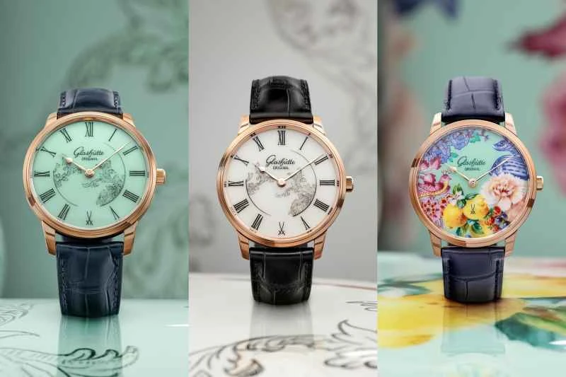 磁器に描かれた精巧なマイクロペインティング：グラスヒュッテ・オリジナルが磁器ブランド「マイセン」とコラボレーションし、「セネター・マイセン」ウォッチを発表