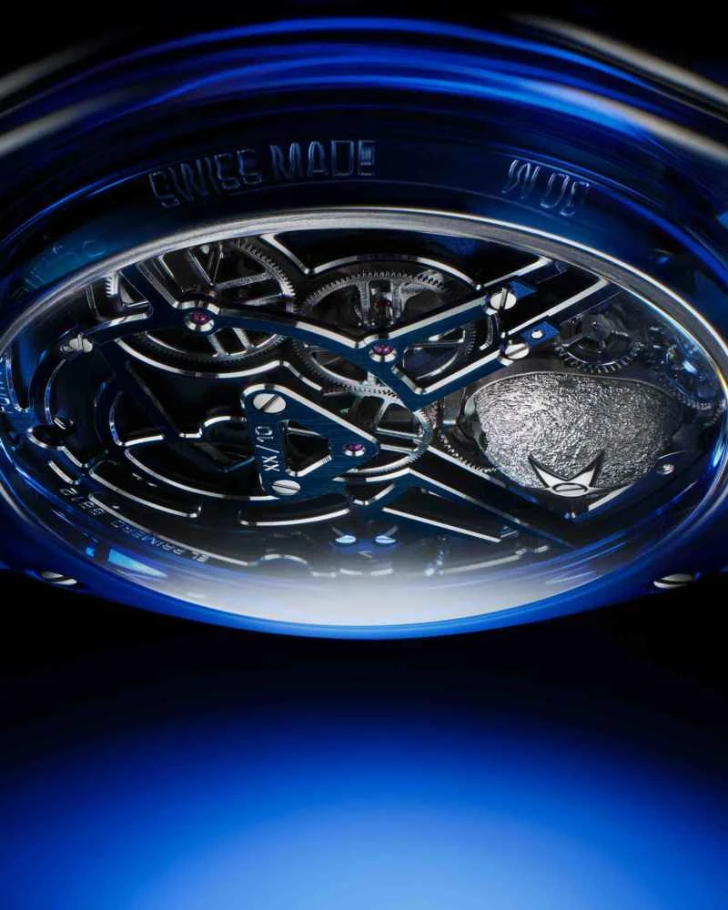 ZENITH真力时DEFY巅峰系列ZERO G零重力腕表，其镂空结构令6时位置的“重力控制”模块一览无余_1.jpg